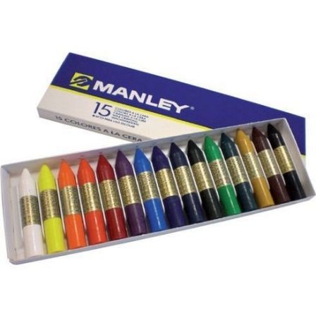Manley Ceras de Colores Surtidos 60mm Estuche de 15 Unidades Manley Ceras de Colores Surtidos 60mm Estuche de 15 Unidades